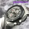 Orologio da polso AP causale Royal Oak Offshore Serie 26400io Titanio Black Ceramic Ring Orologio da uomo Automatico 44mm