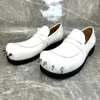 Casual schoenen Design Runway look Men Leather Luxury Half Loafers Slippers Man Dress Platform Nachtclub