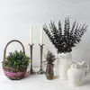 Vaser 20st konstgjorda eukalyptus blad lättvikt flexibla faux växter för matsal sovrum badrum trädgård dekoration