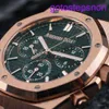 Highend AP запястья Watch Series серия 26240OR Зеленая поверхность Диаметр 41 мм 18K Материал розового золота.