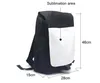Backpack DHL30PCS/LOTE SUBlimação DIY Blank Black Men Nylon Bolsa Esportiva de Grande Capacitação