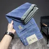 Summer Mens Ultra-thin Denim Shorts Chinese Embroidery Classic Fashion Straight Shorts Business Casual Short Jeans Male 240415