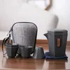 Teaware Sets Ceramic Teapots Gaiwan Teacups Chinese Portable Travel Tea With Bag Drinkware Mug Gift For Friends