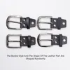 Bälten 1pcs Metal Borsted Men Belt Buckle Matte Brun Clip Rotatable Single Single Pin Half Leather Craft Strap