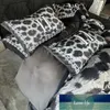 Designer bed luxury leopard Pattern quatily letter Print home four piece bedding down duvet sheet double bed king bed pillowcase duvet cover set