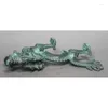 Decorative Figurines Collectable Chinese Folk Old Copper Handwork Dragon Statue