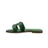 Oran Sandals Summer Leather Slippers en cuir authentique en cuir adapté à la peau de mouton appropriée pour femmes Outwear 2024 Nouvelle mode d'été Trawl à fond plat polyvalent rouge S 8T0A