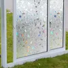 Window Stickers Diamond Colorful Gem Cover Film Home Decorative No-Glue Electratatic 3D Static Badrum Move Door Glass Sticker 45 100cm