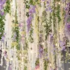 Dekorativa blommor 1/2st Artificial Orchid Vine Wreath Silk Flower Rattan String Ivy For Wedding Arch Garland Wall Hanging Home Decoration