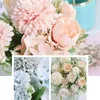 Decoratieve bloemen Praktische kunstmatige nep Peony Silk Hydrangea Bouquet Decor Plastic Carteringen Realistische Bloemarrangementen Wedding D