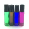 Storage Bottles 3pcs Empty 10ml Thick Glass Essential Oil Roll On Metal Roller Ball Sample Vial Parfum Jar