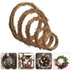 Fleurs décoratives 5pcs Couronne de Noël Garland Hoops Porte de rotin de rotin POGRAUX PRIPS FOURNIS