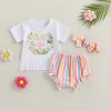 Pantalones cortos mababy 9m3y infante para bebés recién nacidos recién nacidos juegos de ropa de verano