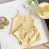 Zestawy odzieży niemowlę dzieci chłopcy Ubrania Zestaw maluch dziecięcych koszulka bez rękawów Krótkie garnitury 2024 Summer