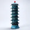 Teaware Sets Unique Design Tea Set Eight Treasure Tower Travel Temmoku Glaze Porcelain Brand Exquisite GongFu Cup