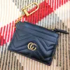 Kadın lüks pembe tasarımcı cüzdan marmont tutucular deri kart çantası anahtarlık çantası fermuar fermuarlı cüzdanlar erkek moda paraları cep mini cüzdan paraları