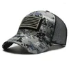 Ball Caps Men American Flag Camouflage Baseball Cap Male Outdoor Breathable Tactics Mountaineering Peaked Hat Adjustable Stylish Casquette