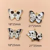 10 -st legering Charms Halloween Black Skull Butterfly Charms Hangers Designer Charmsfit sieraden maken DIY sieraden bevindingen 240408