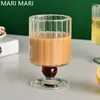 Bicchieri da vino tazze di caffè leggero designer creativo di lusso per il tè succo di latte dono addensato in vetro a strisce resistenti al calore