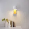 Lámpara de pared grano de madera moderno con decoración de la habitación del interruptor Luces LED ajustables para el dormitorio Estudio de vida de lectura de lectura