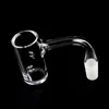 fully welded beveled edge quartz banger seamless 4mm bottom with 4 pcs spinning holes 10mm 14mm 18mm Male Female Nails for glass bongs dab rigs smoking accessories