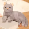 Gefüllte Plüschtiere 30 cm lebensechte siamesische Katze Plüsch gefüllte Tiere Puppen weiche Plüsch Kawaii weiße Katzenspielzeug Simulation Mädchen Kinder Geschenk Home Decor L47