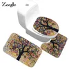 Tapis de bain zeegle arbre de salle de bain imprimé tapis de toilette Tapis absorbant tapis douche