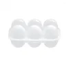 Lagringsflaskor Dammtät 6Grid Eggs Boxar med lock Håll din Freshes Clean Container Transparent Holder Home Use