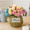 Decorative Flowers 30cm Artificial Silk Hydrangea Bouquet Wedding Decoration Bridal Year Christmas Party Home Desktop Decor