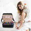 Storage Bags Nail Polish Organizer Case Great Material Waterproof Double Layer Portable Carrying For Girls Women