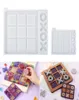 Craft Tools Floridliving Board Game Silicone Resin MoldsTic Tac Toe Mold With 4 Chess Pieces Molds DIY Tabletop For Kids2743951