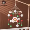 Mobils# Christmas Baby Rattle Toy Toy 0-12 MESE Mobile in legno sul letto Music Box Bed Bed Bed Tollet Brackt Bracket Crib Y240415Y240417uyxh