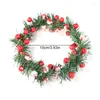 Dekorative Blumen Weihnachten Ornamente Kerzenhalter Candlestick Kranz Kernstück Künstliche rote Beere Kiefernnadel Girlande Weihnachtsdekoration