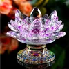 Posiadacze świec Asfull Crystal Lotus Holder Home Dekoracja Akcesoria Różnorodne kolory dla opcjonalnego romantycznego świecznika ślubnego