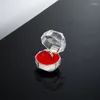 Sieradenzakken 1-10 stks Acryl Crystal Ring Earring Doos Wedding Verpakking Opslag Organisator Geschenkpakket Draagtas