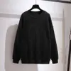 Women's T-Shirt New Autumn Winter Plus Size Women Clothing Pullover Large Long Sleeve Black Print Velvet Thick Warm T-shirt 3XL 4XL 5XL 6XL 7XLL2403