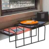 Decorative Plates Metal Record Display Shelf Turntable Storage Exhibit Stand Holder A