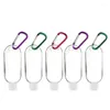 Speicherflaschen 5pcs 50 ml Reise Kunststoff Clear Flip Cap Keychain Leckschutz leerer Squeeze -nachfüllbares Behälter für flüssiges Gel