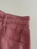 Dames shorts mode roze denim voor vrouwen zomer Koreaanse stijl hoge taille wijd been korte broek casual dames streetwear