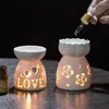 Candle Holders Ceramic Holder Oil Incense Burner Essential Yoga Melt Wax Warmer Diffuser Porcelain Home Decor