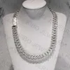 18 mm hiphop sieraden stokbrood diamant mannen ketting ijs uit vvs moissanite sterling zilver 925 Cubaanse linkketen