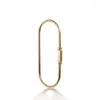 Keychains Brass Keychain With Lock Key Chain Golden Camping Carabiner Survival Equipment Buckles Hooks Ring Accessory T20