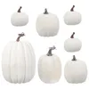 Dekorativa blommor 7 PCS Pumpkin Model Ornament Party Decor Fall Wedding Decorations Harvest Festival Realistic Foam Outdoor Halloween