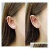 Stud Earrings 1 Pair Women Lovely Bird Branch Brushed 925 Sterling Sier Ear Drop Delivery Jewelry Dhwh0