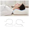 1PC 30x50cm Latex Memory Pillow With Cover White Massage Orthopedic Slow Rebound Relax Protector Sleeping Replacement Supplies 240415