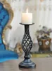 Candle Holders Retro Holder Decoration Light Luxury Hollow Wedding Candlelight Dinner Props Table