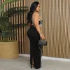 Womens Dresses Designer 2024 New Strap Skirt Striped Tank Top Split Long Dress Casual Sexy Two Piece Set Skirt 6 Colours