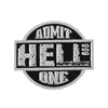 Retro Red Black Ticket Round Symbol Badge Admit Hell One Movie Hell Tickets Cool Brosch Ryggsäck Läder Emalj Pin Friends Gift