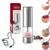 Automatic Salt Pepper Grinder Electric Spice Mill Grinder Seasoning Adjustable coarse and fine Coarseness Kitchen Tools Grinding For Cooking BBQ USB Charging