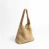 Cordon Mabula Tricoting Paille de plage Bourse d'épaule pour femme Légère Vintage Vintage Voyage de voyage Sac Hobo Simple Casual Tote